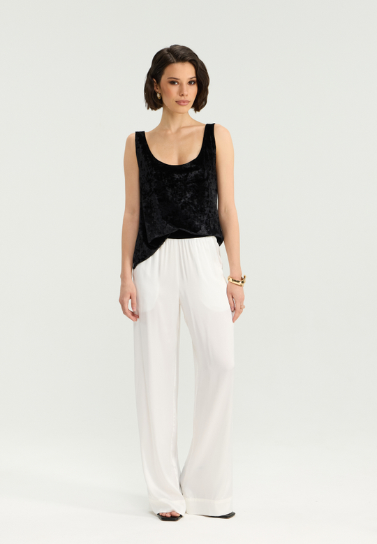 Брюки шелковые на резинке