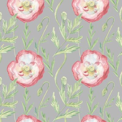 Бесшовный принт c маками