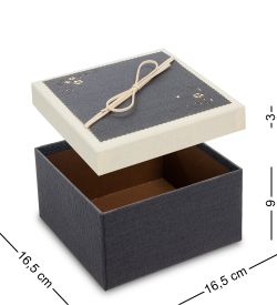 WF-81-A Набор коробок из 3шт «Квадрат» цв.графитовый