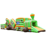 Коммерческий надувной батут "Тоннель паровозик-зоопарк"