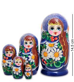 Народные промыслы МР-12/ 3-D Матрешка 5м «Любаша» мал.