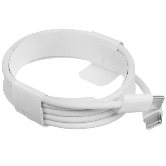 Кабель круглый Apple USB Type-C - USB Type-C белый 1 м (плетеный)