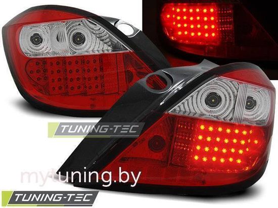 Задние фонари red white led для Opel Astra H 5D