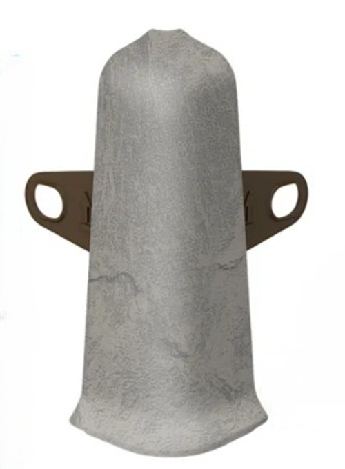 Угол наружный с крепежом для плинтуса 85мм "Деконика", 547 Лофт светло-серый