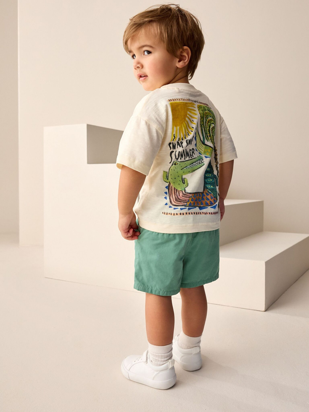 Шорты чинос для мальчика Next AG7-145, Зеленый