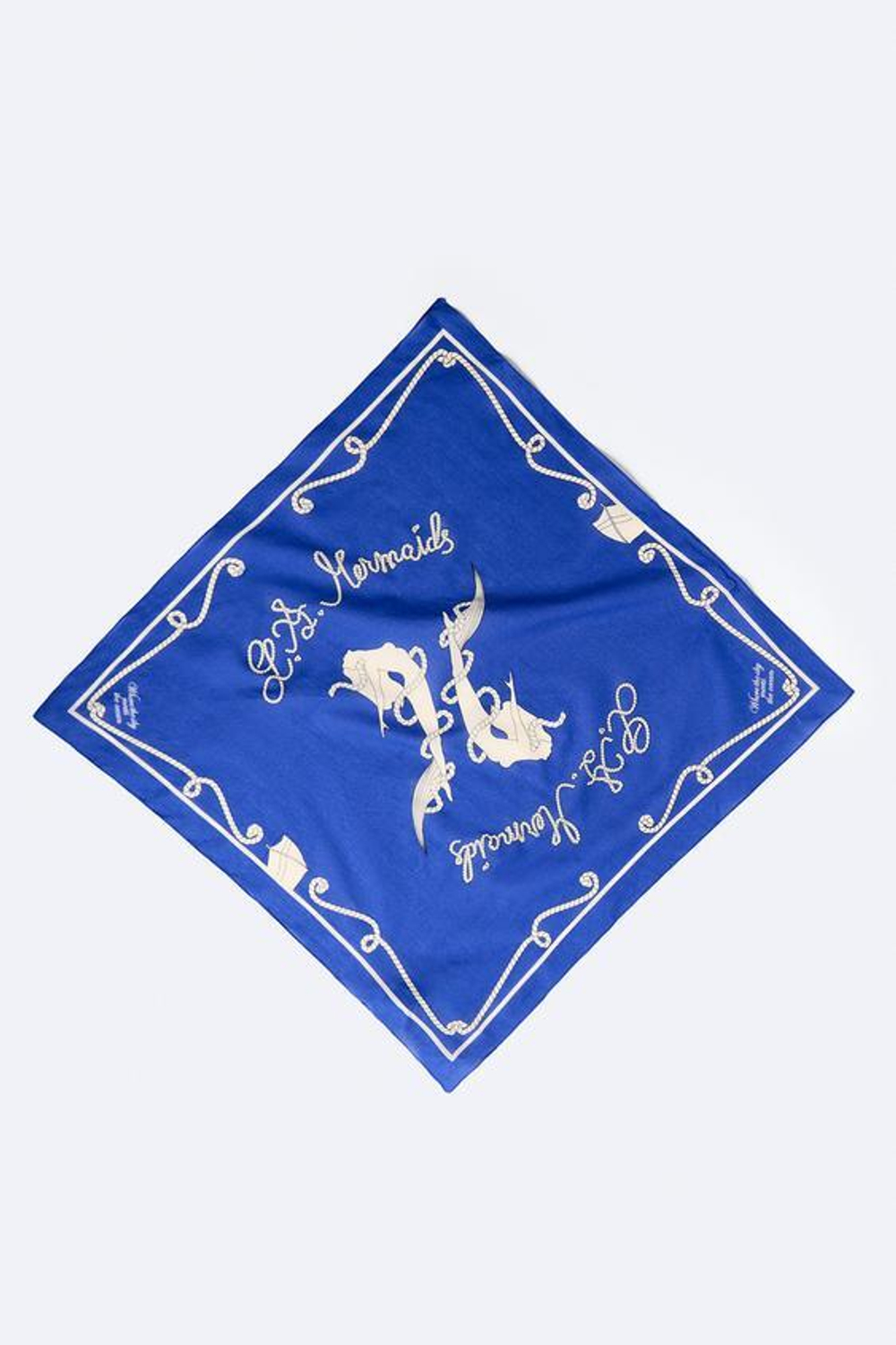 ZARA КОМБИНИРОВАННАЯ БАНДАНА С ПРИНТОМ, СИНИЙ