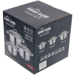 Набор посуды из нержавеющей стали ADELE 3 предмета (3 кастрюли 3,7л, 3,4л, 4,5л), DH10-6