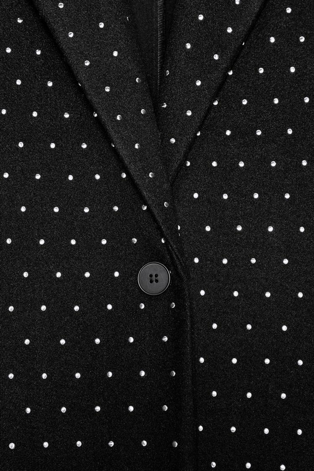 ZARA МЯГКОЕ ПАЛЬТО СО СТРАЗАМИ, ЧЕРНЫЙ