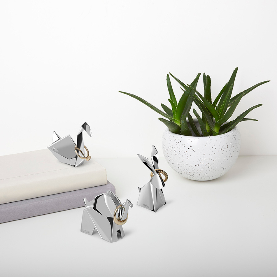 Держатель для колец Origami лебедь хром, Umbra