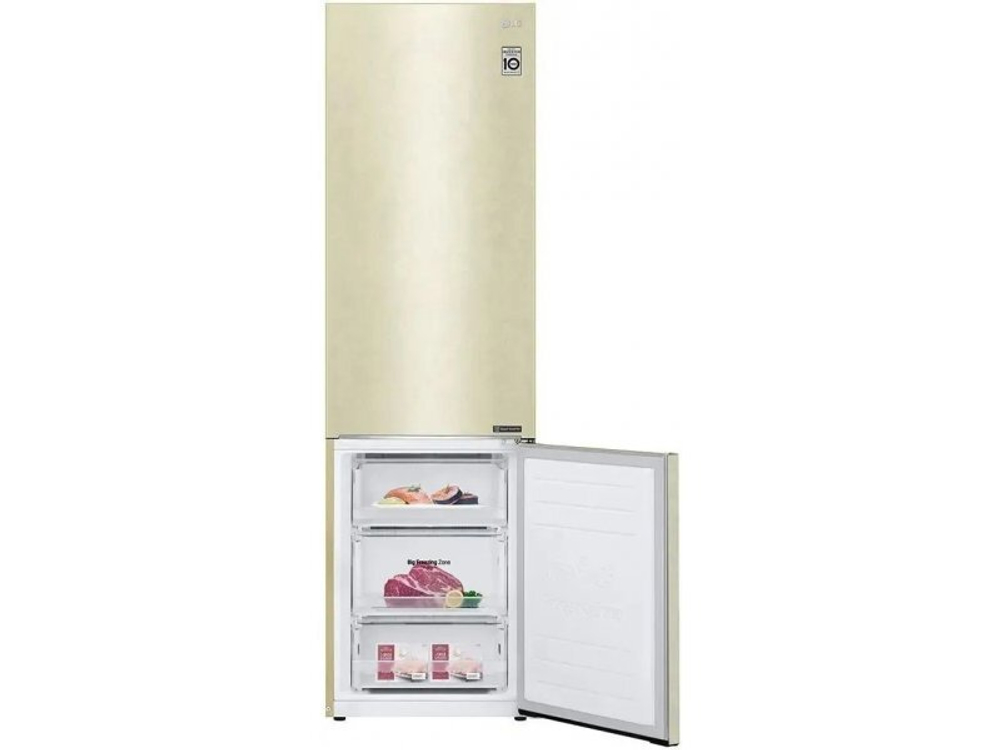 Холодильник двухкамерный LG GC-B509SECL инверторный бежевый