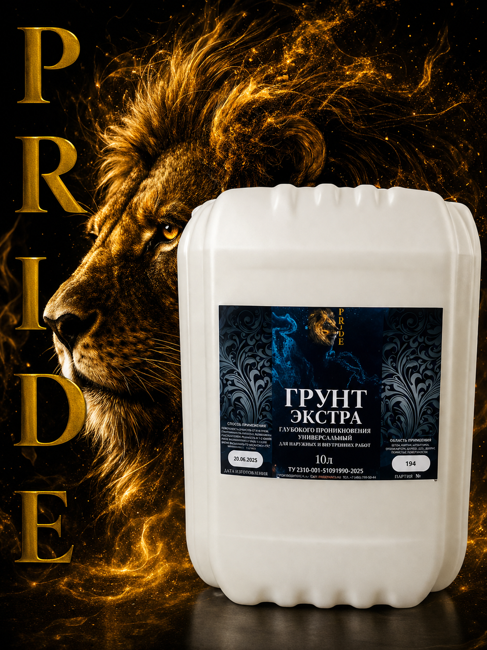 Грунтовка Глубокого Проникновения PRIDE 10л