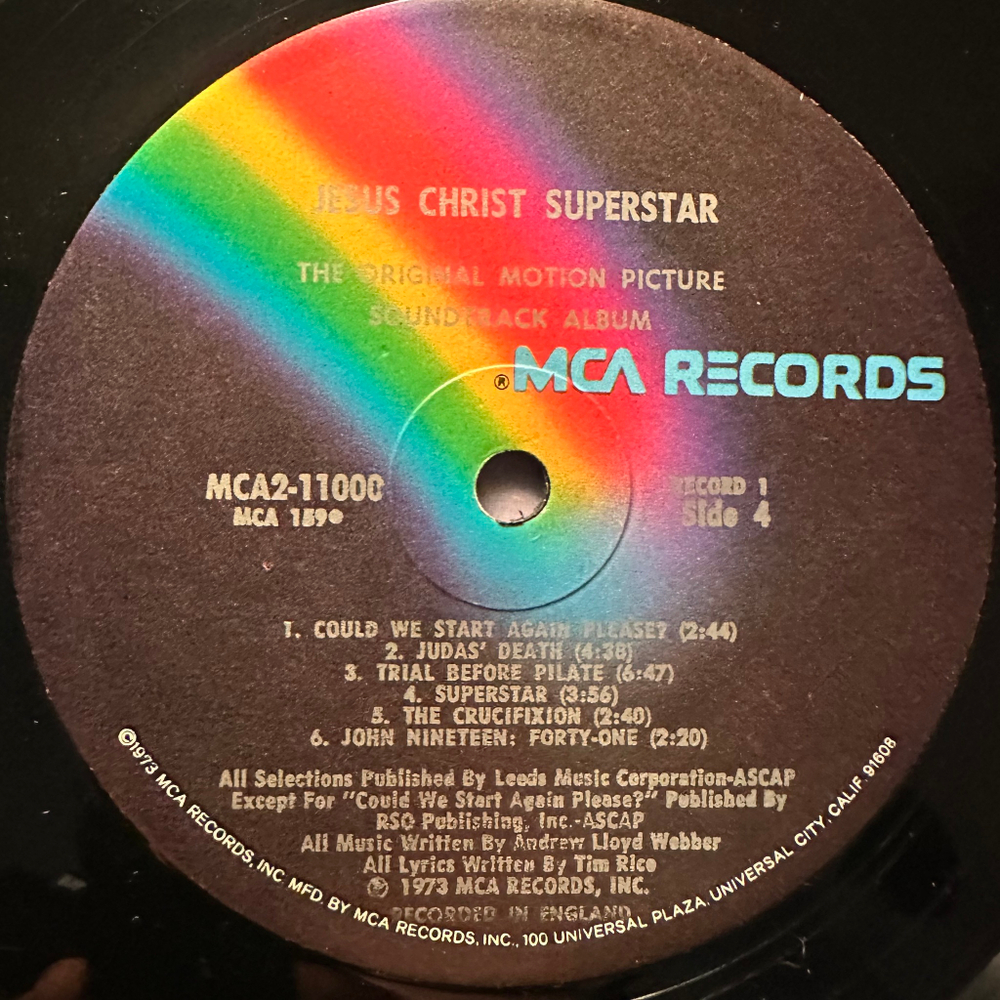 Jesus Christ Superstar The Original Motion Picture Sound Track Album 2LP (США 1977г.)