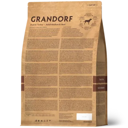Grandorf Duck & Turkey, Adult Medium & Maxi для средних и крупных пород (Утка с индейкой)