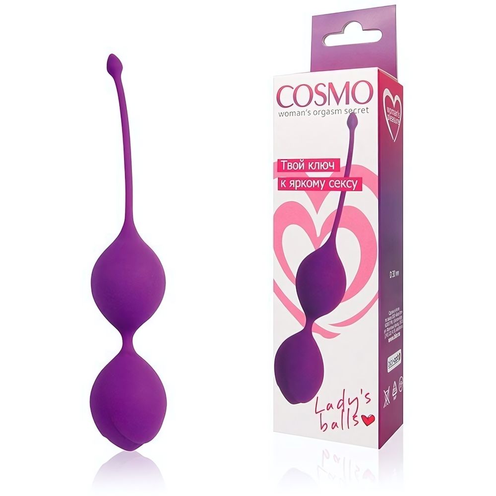 Вагинальные шарики Cosmo фиолетовые 17 см