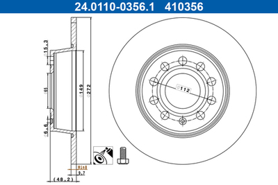 ATE - 24011003561-ATE - Brake Disc