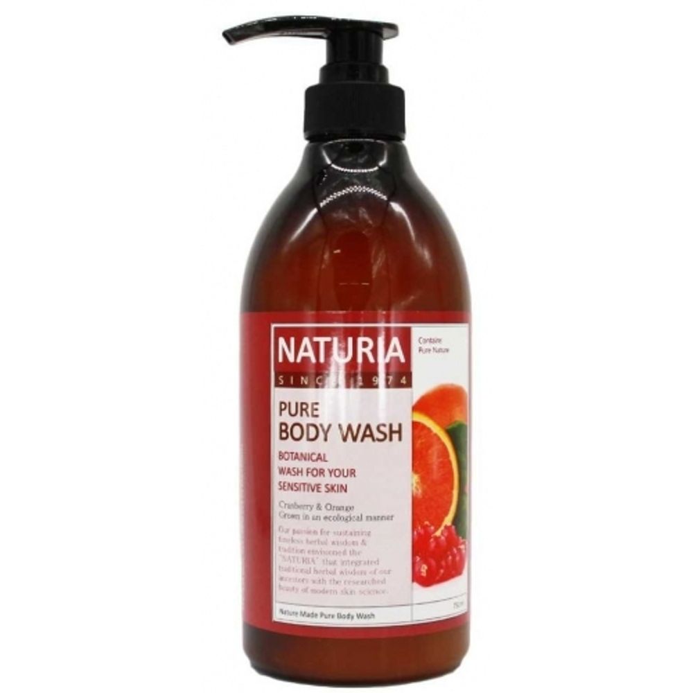 Evas Naturia Pure Body Wash Cranberry &amp; Orange гель для душа с фруктовым ароматом сладкого апельсина, клюквы и зеленого яблока