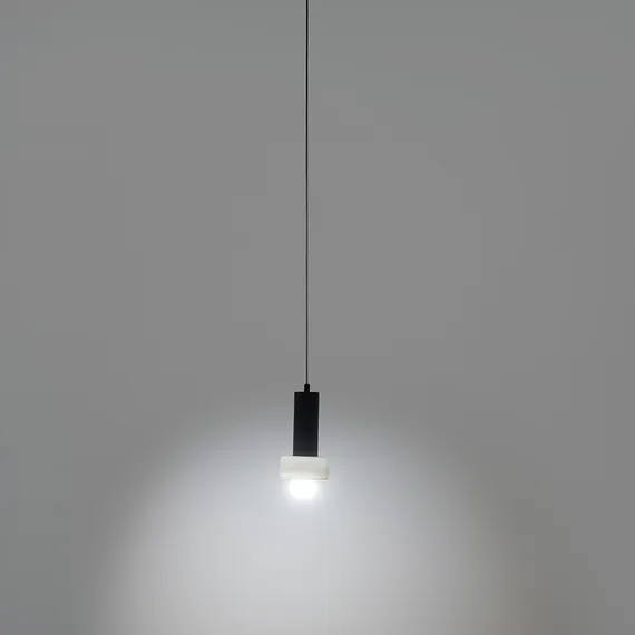 Светильник подвесной fungus, D14х24 см, белый/черный