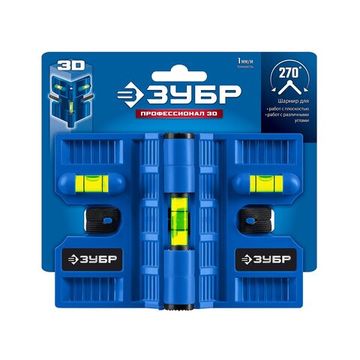 ЗУБР Угловой магнитный уровень, Профессионал-3D (34553)