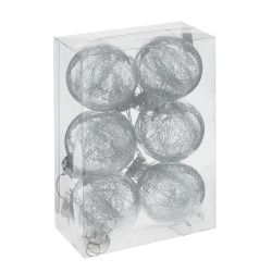 GAEM Набор из 6шт Украшение новогоднее "Шар", D 6 см, L6 W6 H8 см