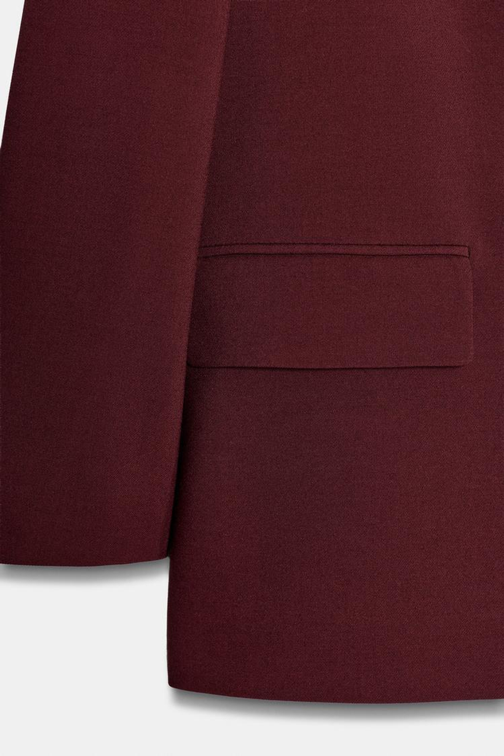 ZARA ДВУБОРТНЫЙ БЛЕЙЗЕР ОВЕРСАЙЗ, БУРГУНДИ