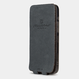 Чехол для iPhone 13 из натуральной кожи питона, темно-коричневого цвета