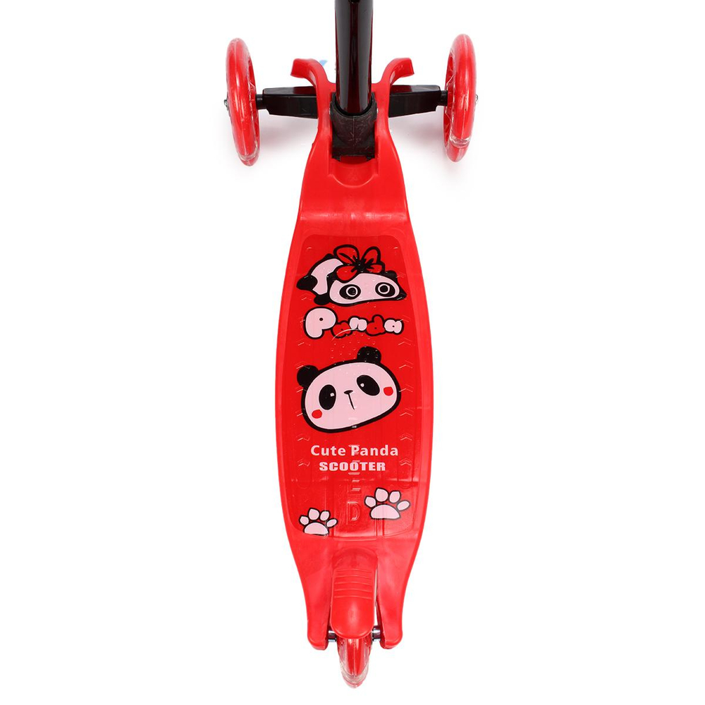 Кикборд эконом самокат детский 3 х колесный, со светом