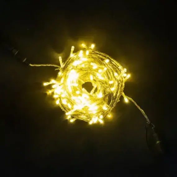 Светодиодная гирлянда 20 м., 200 шампань LED ламп, 24V., прозрачный силиконовый провод, IP65, Beauty Led (EST200-10-1CH)