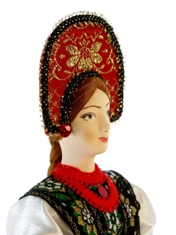 Кукла сувенирная Русская красавица в праздничном наряде