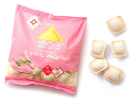 Пельмени "Мясные подушечки с филе индейки" 430г. Брест