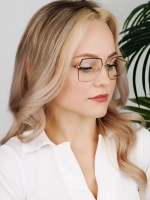 Оправа для очков женская брендовая золотистая