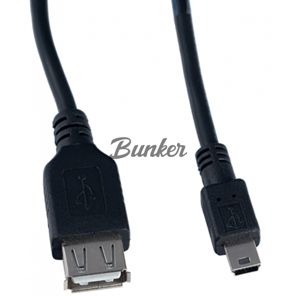 Мультимедийный кабель USB 2.0 A розетка - Micro USB 5P вилка (OTG) - 1 м