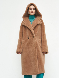 Шуба женская чебурашка тедди из эко меха, рыжая, SilverFox