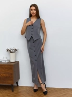 Юбка длинная на пуговицах