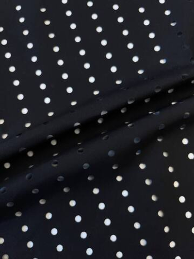 Хлопок Yves Saint Laurent черный с перфорацией горошком