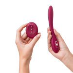 Бордовый многофункциональный вибратор 20см ToyFa L'eroina Caberna 561031