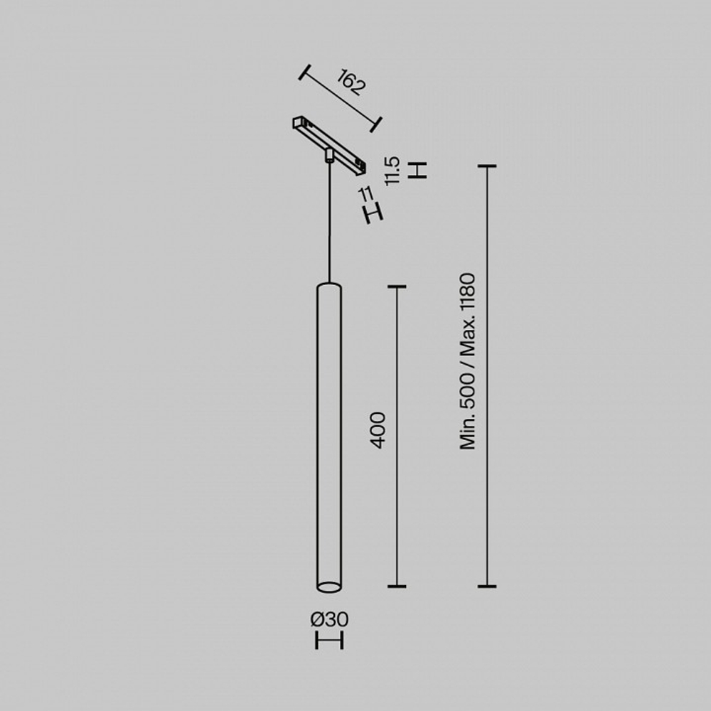 Подвесной светильник Maytoni Technical Focus Led TR245-4-7WTW-DD2-B