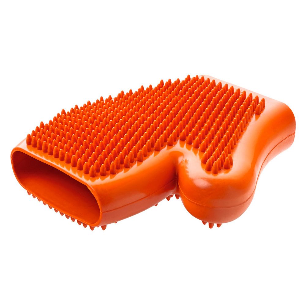Hunter Smart резиновая перчатка для вычесывания шерсти оранжевая (Оранжевый)