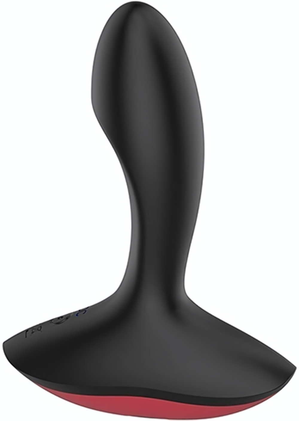 Чёрный массажер простаты Solstice (Цвет: черный с красным)
