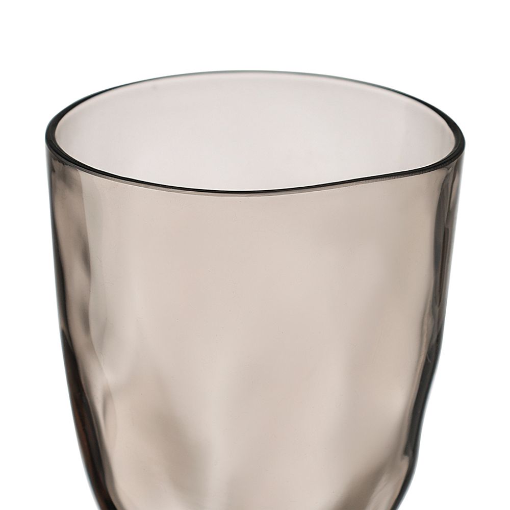 Набор бокалов из акрила Hollow для вина, 430 мл, серо-коричневый, 4 шт.