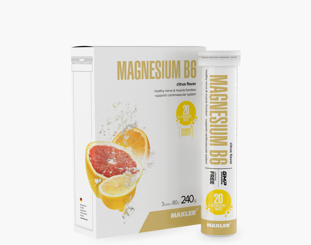 Maxler Magnesium B6 20 шипучих таблеток