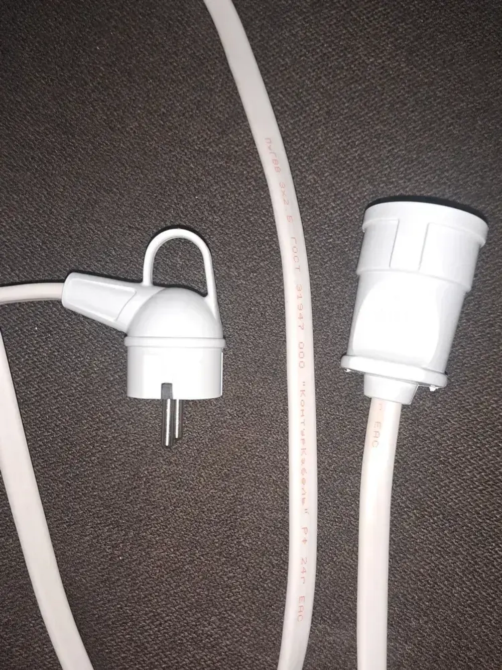 Удлинитель с заземлением "Доктор Ап" 1 розетка, 2 метра, ПуГВВ 3x2.5 мм, белый, 16А, серия "Мощный"