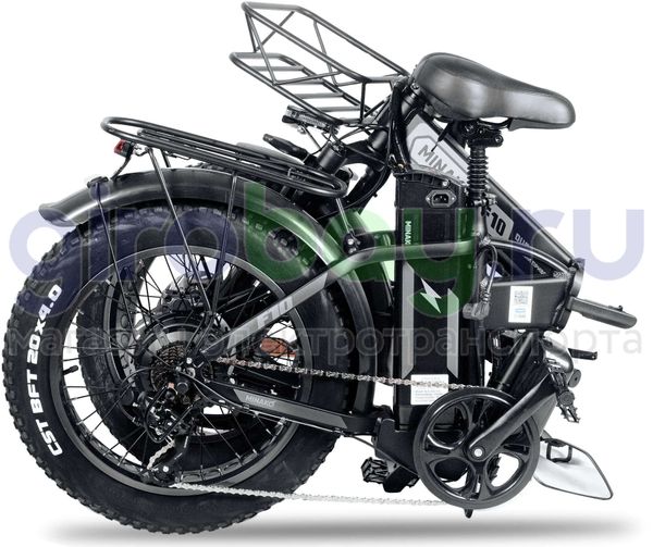 Электровелосипед Minako F10 Pro Dual 48V/20Ah (полный привод) 2025 года - Черный обод