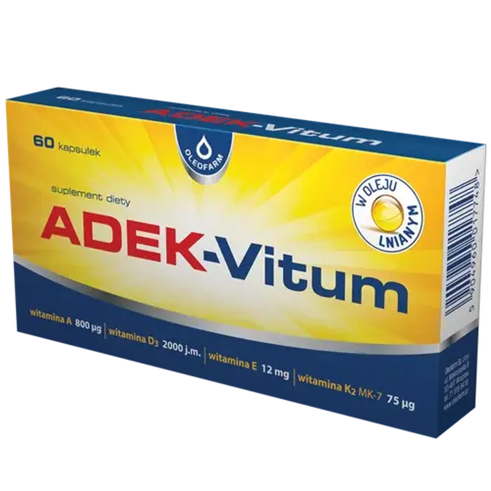 Oleofarm ADEK-Vitum диетическая добавка, 60 капсул
