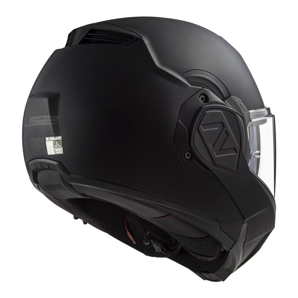 LS2 Мотошлем-трансформер модуляр-открытый FF906 ADVANT KPA NOIR с системой Flip Up 180 Flip Back (флипбэк) черный матовый
