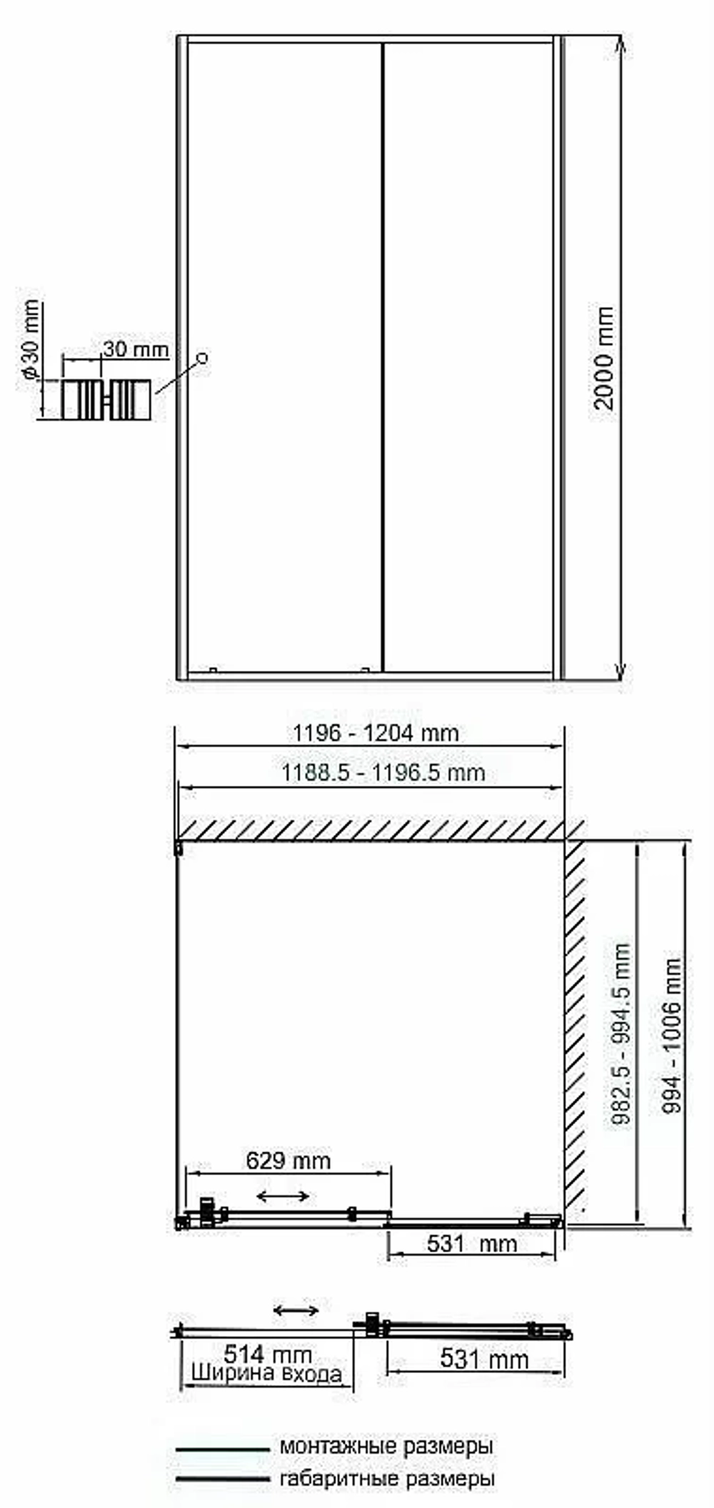 Душевой уголок WasserKRAFT Dill 61S10 100x120