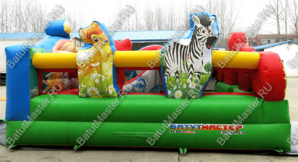 Коммерческий надувной батут "Царство зверей 2" 5*5*3,5 м