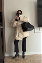 Куртка утепленная с поясом CREAM