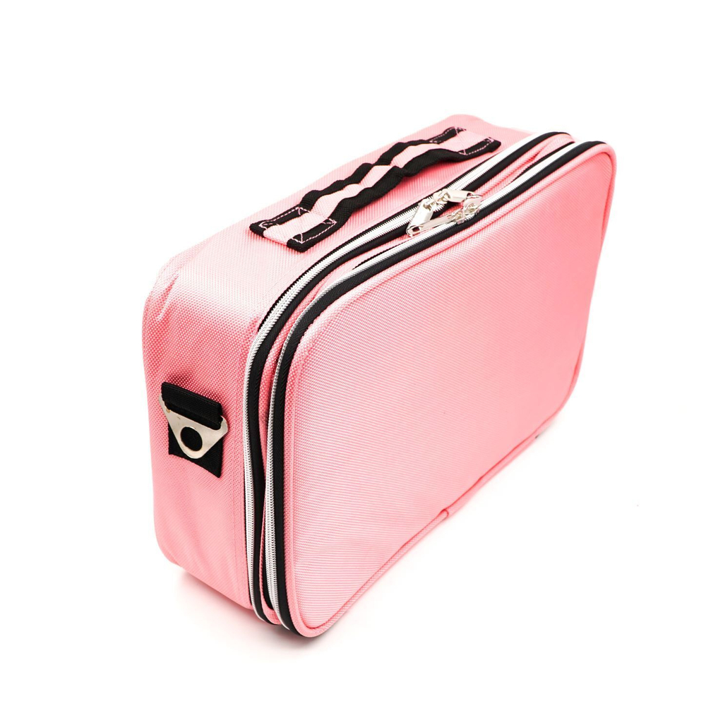 Кейс для мастера средний с зеркалом (35*24*12,5) голубой