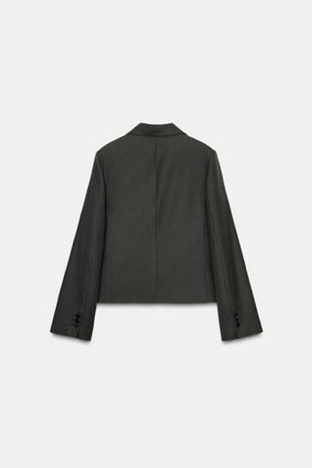 ZARA БЛЕЙЗЕР ПРЯМОГО КРОЯ — ZW COLLECTION, ХАКИ