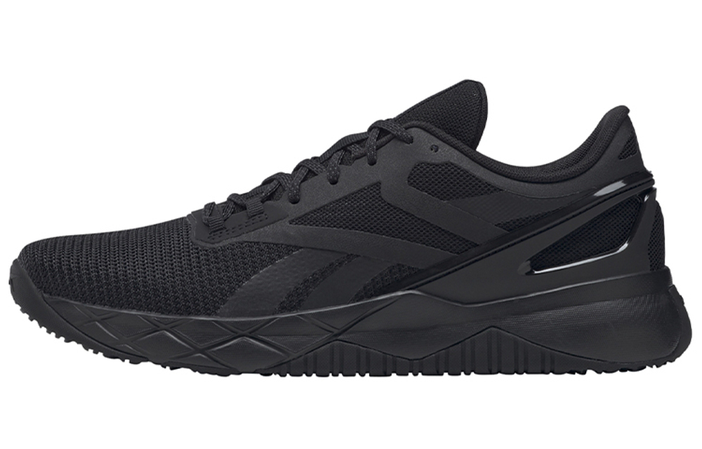 Reebok Nanoflex fashion and comfortable all-match mesh synthetic leather non-slip wear-resistant breathable lightweight low-cut casual running shoes men's black